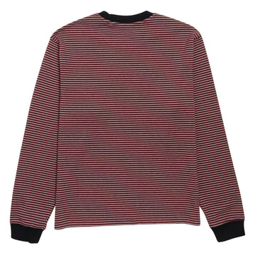 Quasi Linescreen Long Sleeve Pocket T-Shirt - Wine