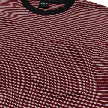 Quasi Linescreen Long Sleeve Pocket T-Shirt - Wine