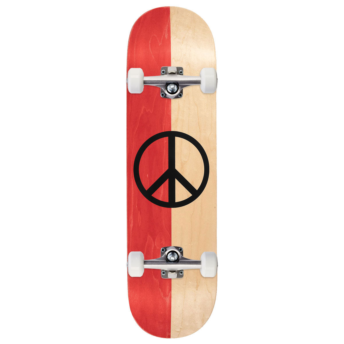 Violet Split Peace Skateboard Complete - Red/Natural - 8.50