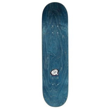 Violet Glow in the Dark Peace Skateboard Deck - White - 8.25
