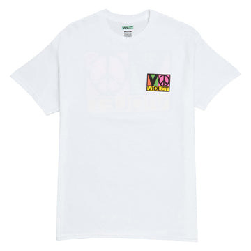 Violet Block Team T-Shirt - White