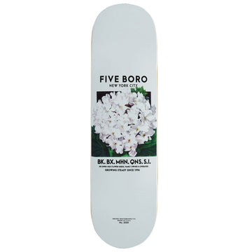 5Boro Flower Seed Packaging White Flower Skateboard Deck - 8.50