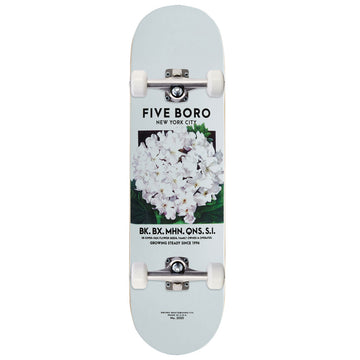 5Boro Flower Seed Packaging White Flower Skateboard Complete - 8.50