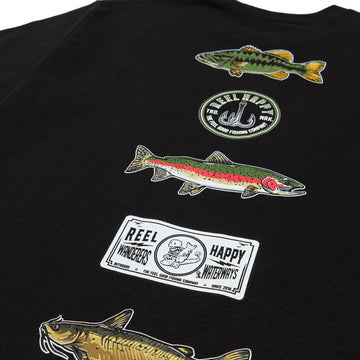 Reel Happy Freshies T-Shirt - Black