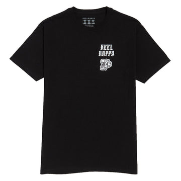 Reel Happy Fish & Bones T-Shirt - Black