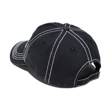 Vinyl Spiral Dad Hat - Distressed Black