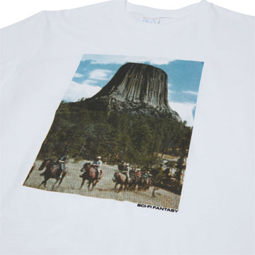 Sci-Fi Fantasy Devils Tower T-Shirt - White