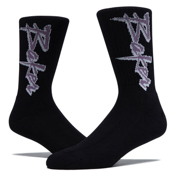 Baker Purple Pain Socks - Black