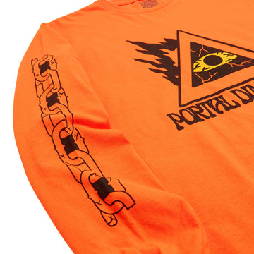 Portal Dimension Evil Eye Long Sleeve T-Shirt - Orange