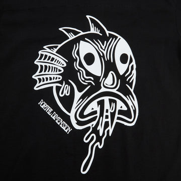 Portal Dimension Monster Ringer T-Shirt - Black/White