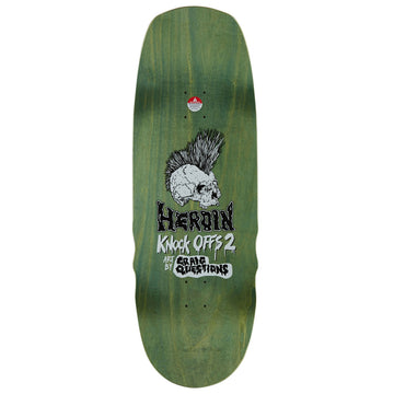 Heroin Swampy KO2 Slime Face Skateboard Deck - 10.60