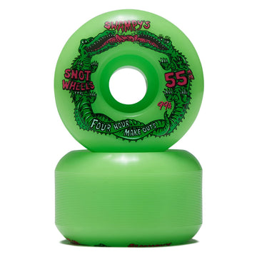 Snot Swampy Four Hour Conical 99a Skateboard Wheels - Neon Green - 55mm