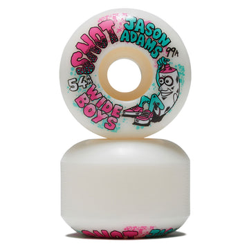 Snot Jason Adams Wide Boys 99a Skateboard Wheels - White - 54mm