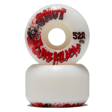 Snot Curb Killer Conical 99a Skateboard Wheels - White - 52mm