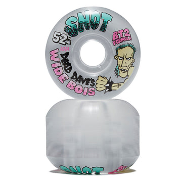 Snot Dead Dave Wide Boys 101a Skateboard Wheels - Clear - 52mm