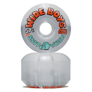 Snot Wide Boys 101a Skateboard Wheels - Clear/Orange - 57mm