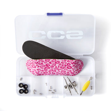 CCS Leopard Fingerboard Complete - Pink - 34mm x 100mm