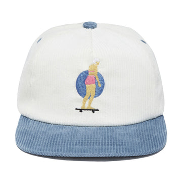 Less Than Local Chick Stick Corduroy Hat - Off White/Blue