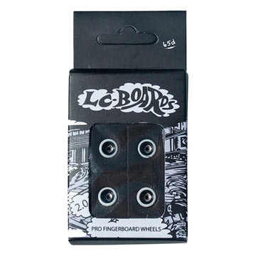 LC Boards Dual Core Urethane Pro 65D Fingerboard Wheels - White/Black