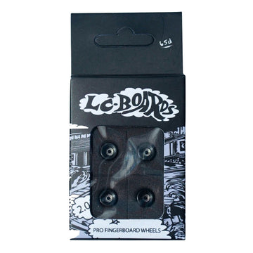 LC Boards Bowl Shape Urethane Pro 65D Fingerboard Wheels - Black
