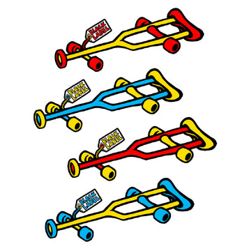 Black Label Crutch Sticker - Assorted