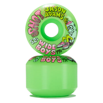 Snot Jason Adams Wide Boys 99a Skateboard Wheels - Neon Green - 52mm