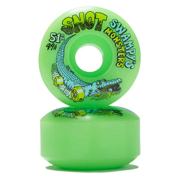 Snot Swampy's Monsters 99a Skateboard Wheels - Neon Green - 51mm