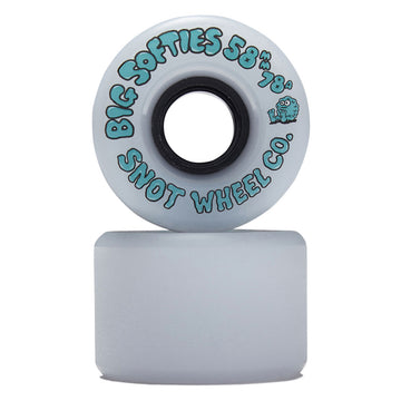 Snot Big Softies 78a Skateboard Wheels - White - 58mm