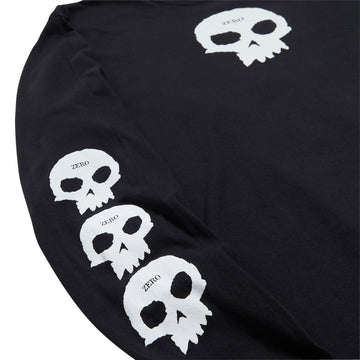 Zero Single Skull Long Sleeve T-Shirt - Black