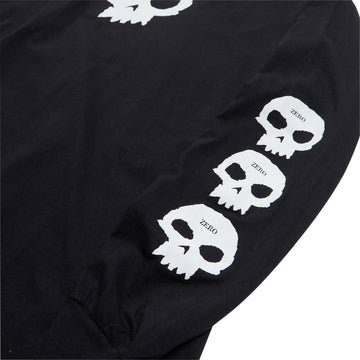 Zero Single Skull Long Sleeve T-Shirt - Black