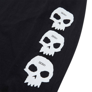Zero Single Skull Long Sleeve T-Shirt - Black