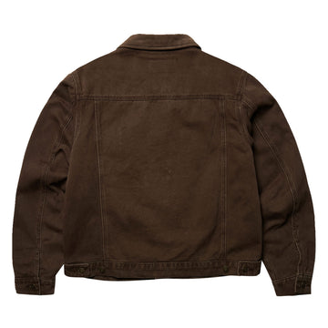 One Of These Days Lined Trucker Jacket - Washed Brown Denim