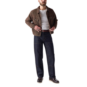 One Of These Days Lined Trucker Jacket - Washed Brown Denim