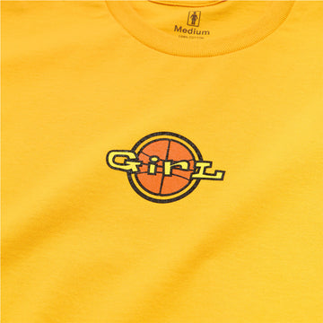 Girl Full Court Logo T-Shirt - Yellow