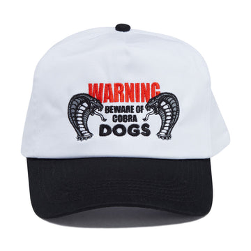 Cobra Dogs Beware Snapback Hat - White/Black