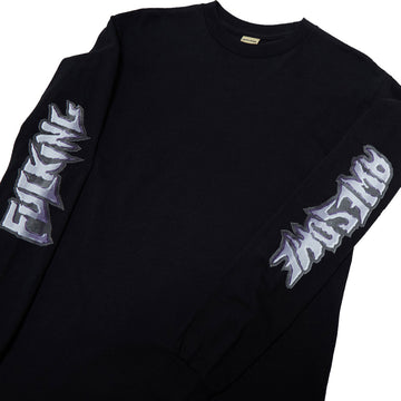 Fucking Awesome Devil On A Horses Back Long Sleeve T-Shirt - Black