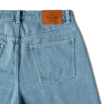 CCS x Tyler Quigley Big Cats 97 Star Denim Shorts - Rinsed Blue