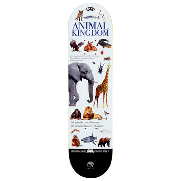 CCS Brain Food Animal Kingdom Mini Skateboard Deck - White - 7.25