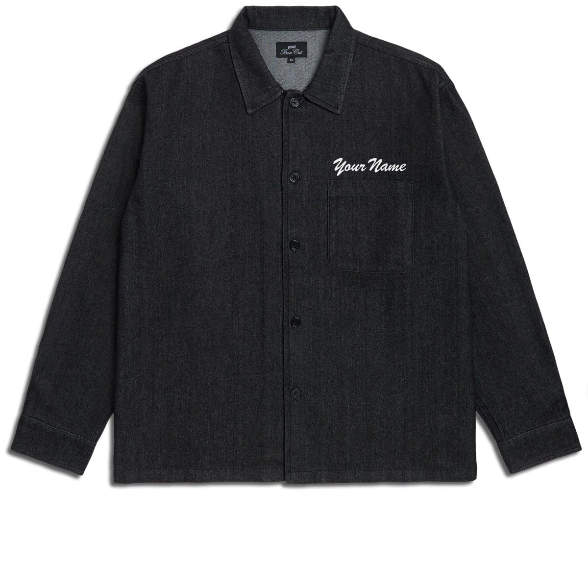 CCS Custom Embroidered Box Denim Shirt - Black - MD image 1