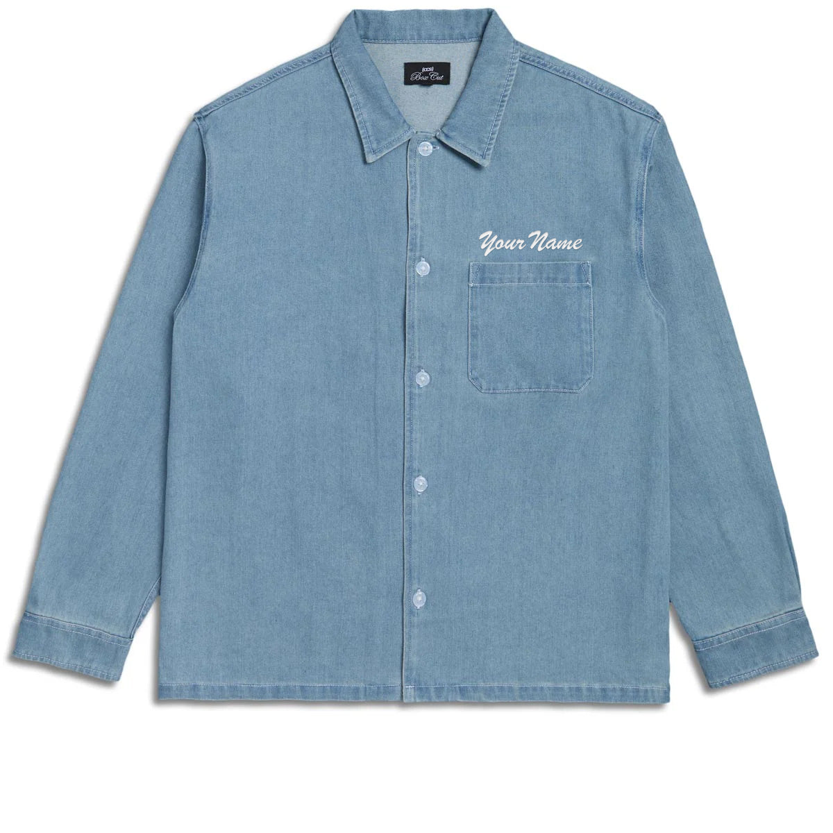 CCS Custom Embroidered Box Denim Shirt - Light Blue - MD image 1