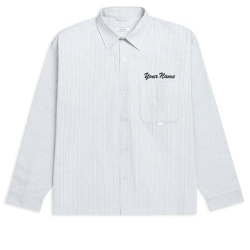 CCS Custom Embroidered Box Oxford Shirt - Grey Stripe - SM