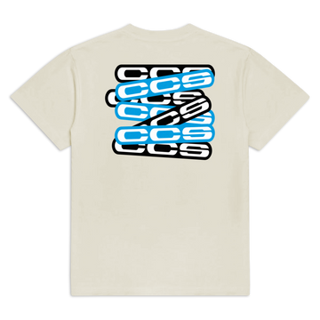 CCS Logo Sticker V2 T-Shirt - Faded Cream