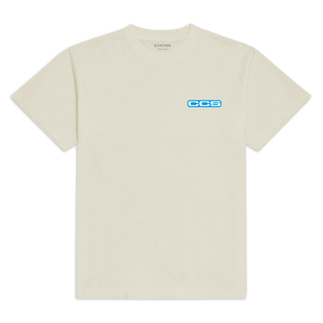 CCS Logo Sticker V2 T-Shirt - Faded Cream - MD