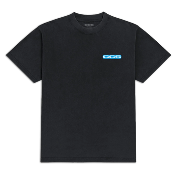 CCS Logo Sticker V2 T-Shirt - Faded Black - LG