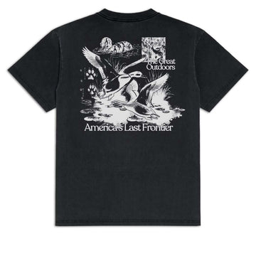 Sin Bin Dog With Bird T-Shirt - Vintage Black