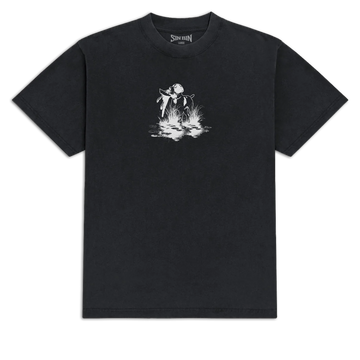 Sin Bin Dog With Bird T-Shirt - Vintage Black - MD