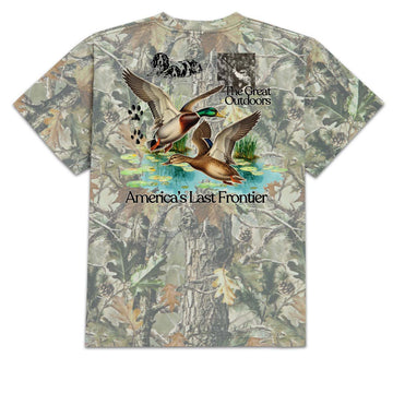 Sin Bin Dog With Bird T-Shirt - Camo