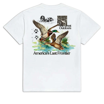 Sin Bin Dog With Bird T-Shirt - White