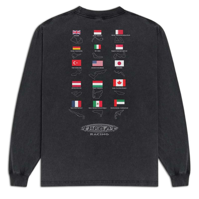 Sin Bin Threat Racing Long Sleeve T-Shirt - Vintage Black