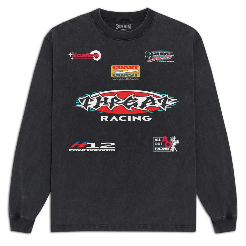 Sin Bin Threat Racing Long Sleeve T-Shirt - Vintage Black